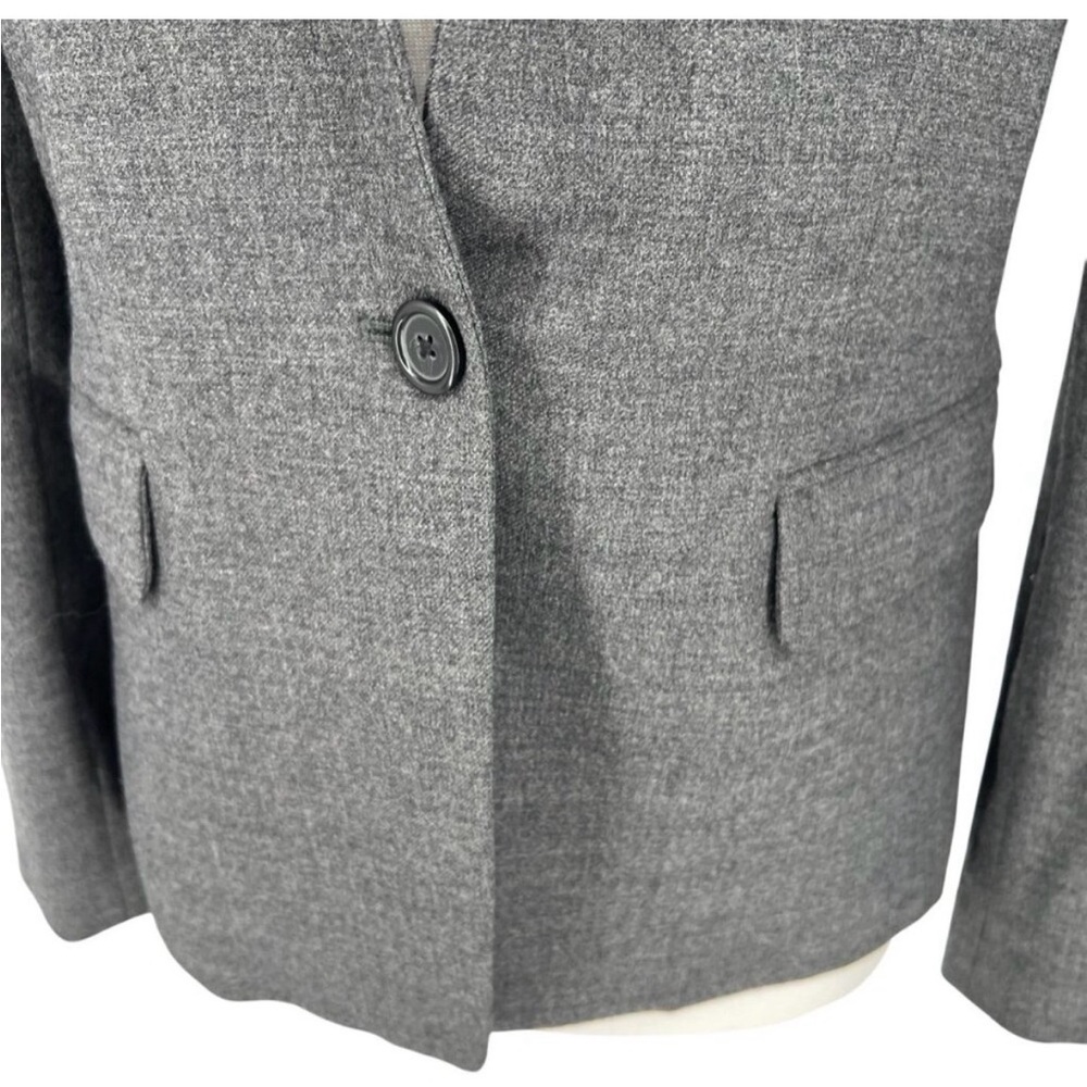 J.Crew Wool Blend Blazer Jacket Gray Single Button Size 6